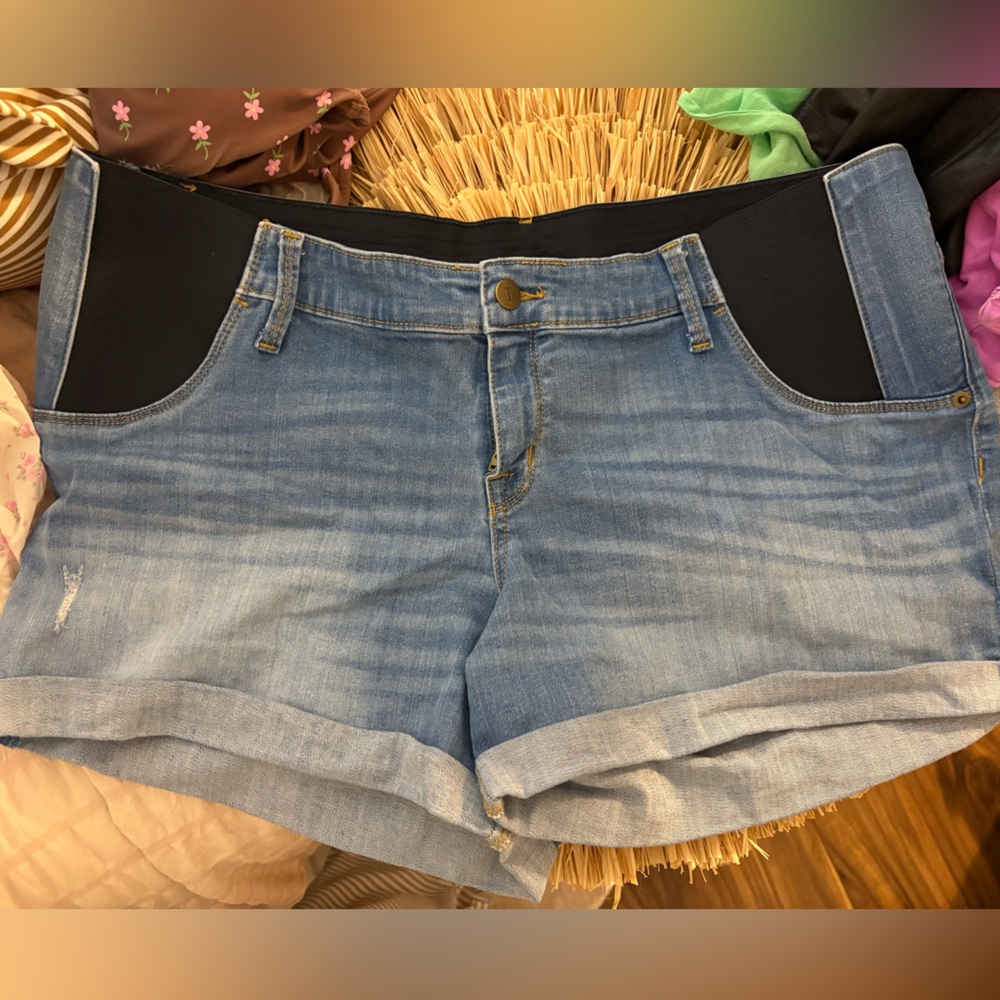Isabel Maternity by Ingrid & Isabel Blue Denim Shorts